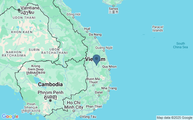 Kaart met locatie Fietsen in Vietnam